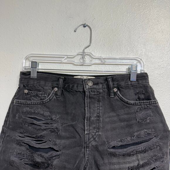Free People Montero Black Maggie Distressed Shorts Sz 26 NWT - Picture 3 of 13